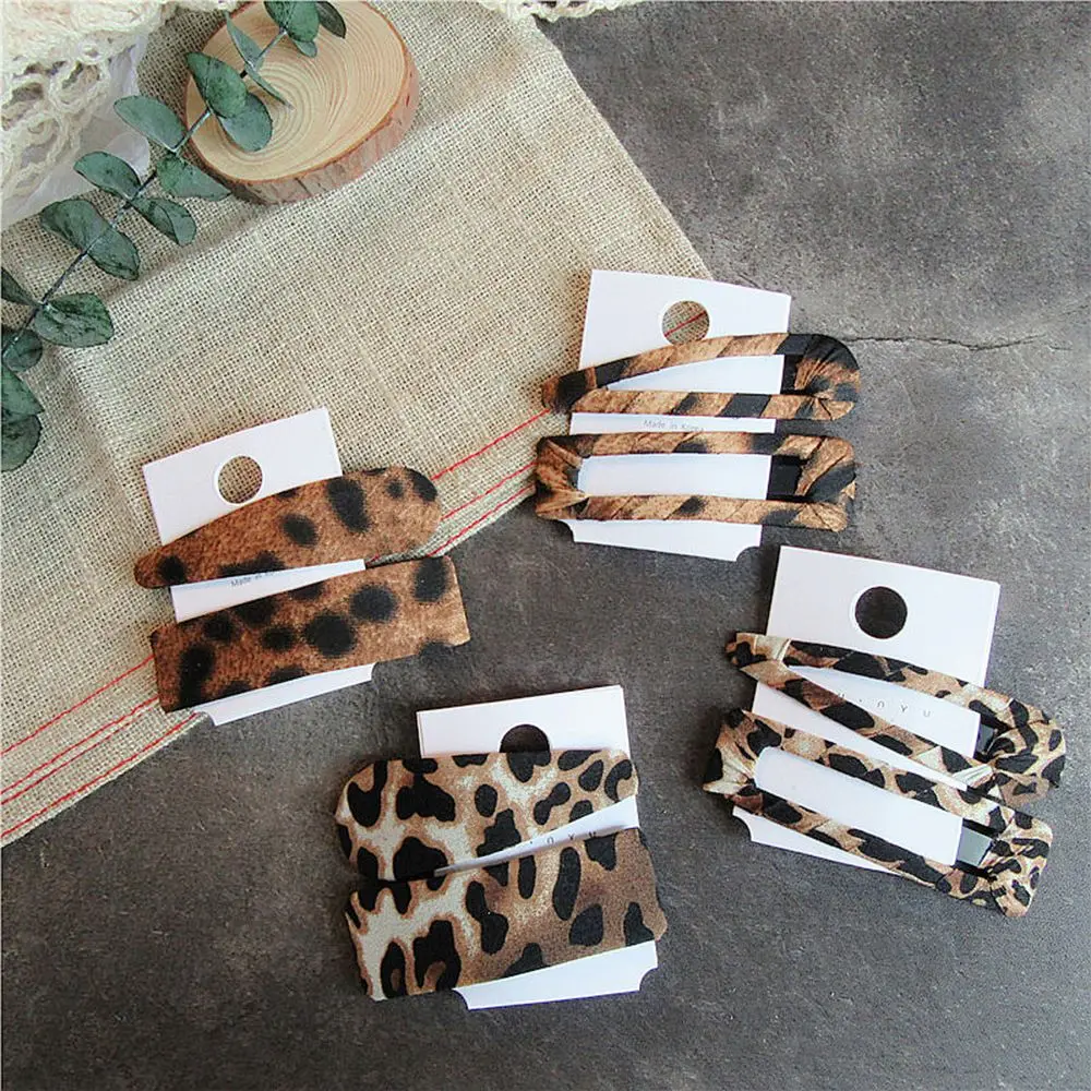 

Leopard Set Hairpins Girls Barrettes Hairband Hair Clip Clamp Jewelry Styling Tools Women Hair Accessories