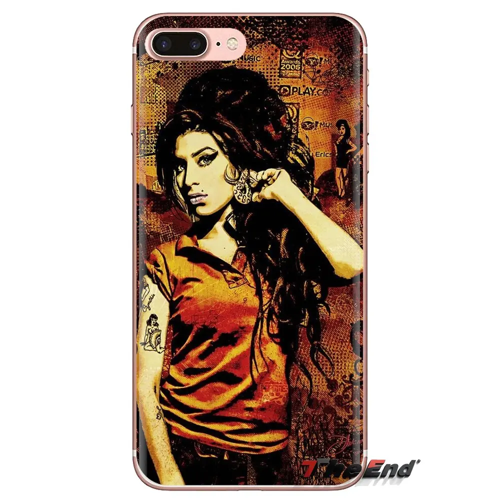 hybrid amy winehouse For iPod Touch Apple iPhone 4 4S 5 5S SE 5C 6 6S 7 8 X XR XS Plus MAX Transparent Soft Shell Covers |