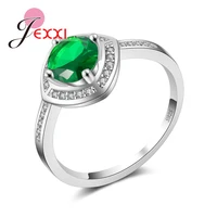 romantic fashionable 925 sterling silver with cubic zircon gem stone new design woman lady jewelry rings hot sale