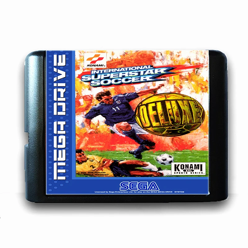 Международная суперзвезда Футбол Делюкс для 16 бит Sega MD игровая карта Mega Drive Genesis