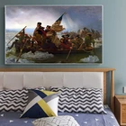 Washington Crossing the Delaware by Emanuel Leutze 1851, всемирно известная картина, печатный плакат на холсте, настенные художественные фотографии для комнаты