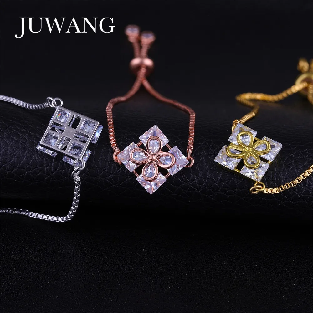 JUWANG 2018 новый браслет с цветком для женщин Женский Регулируемый золотой цвет