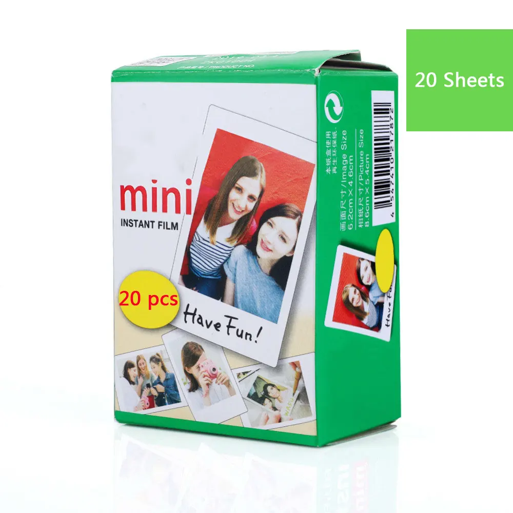 20 Sheets 10-40 листов Fujifilm пленка белая пленка для Instax Mini Edge Фотобумага для цифровой фотокамеры Fuji Instax mini 8/фотоаппаратов моментальной печати 7 s/25/50/90 3 дюймов фотоальбом - Цвет: 20 Sheets
