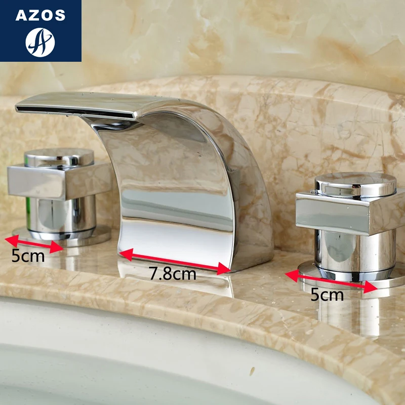 Смесители для раковины ванной комнаты на бортике Водопад смеситель горячей и