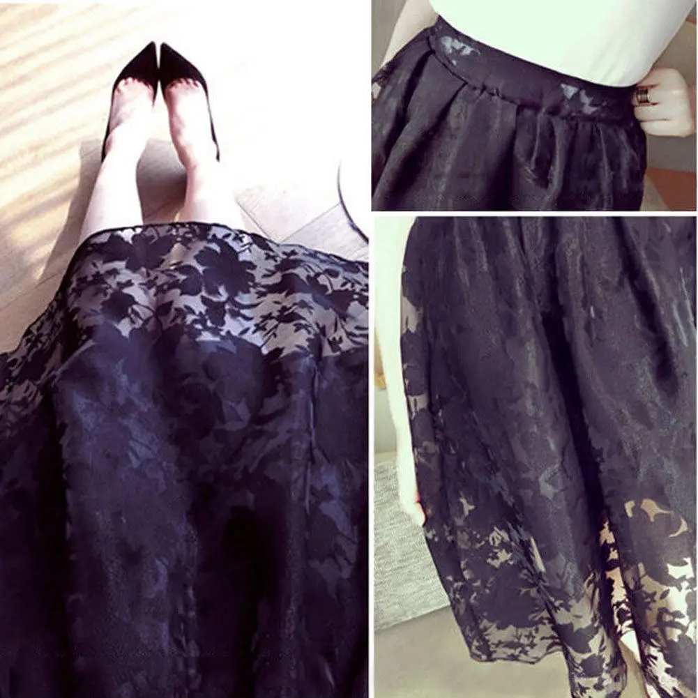Модный Топ новый Для женщин Дамская двойной Слои ChiffonPleated юбка в стиле &quotРетро&quot
