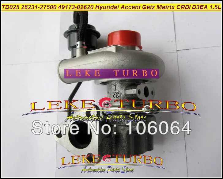 Турбокомпрессор TD025 28231 27500 49173 02610 турбо для HYUNDAI Accent Matrix Getz KIA Cerato Rio 2001 2005 1 5 л D3EA