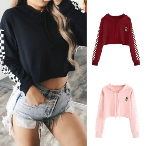 Фото 2018 New Fashion Hot Sexy Charming Women Hoodie Sweatshirt Crop Top Jumper Coat Pullover Tops Shirts Женская одежда 2018 New Fashion Hot Sexy Charming Women Hoodie Sweatshirt Crop Top Jumper Coat Pullover Tops Shirts Женская одежда