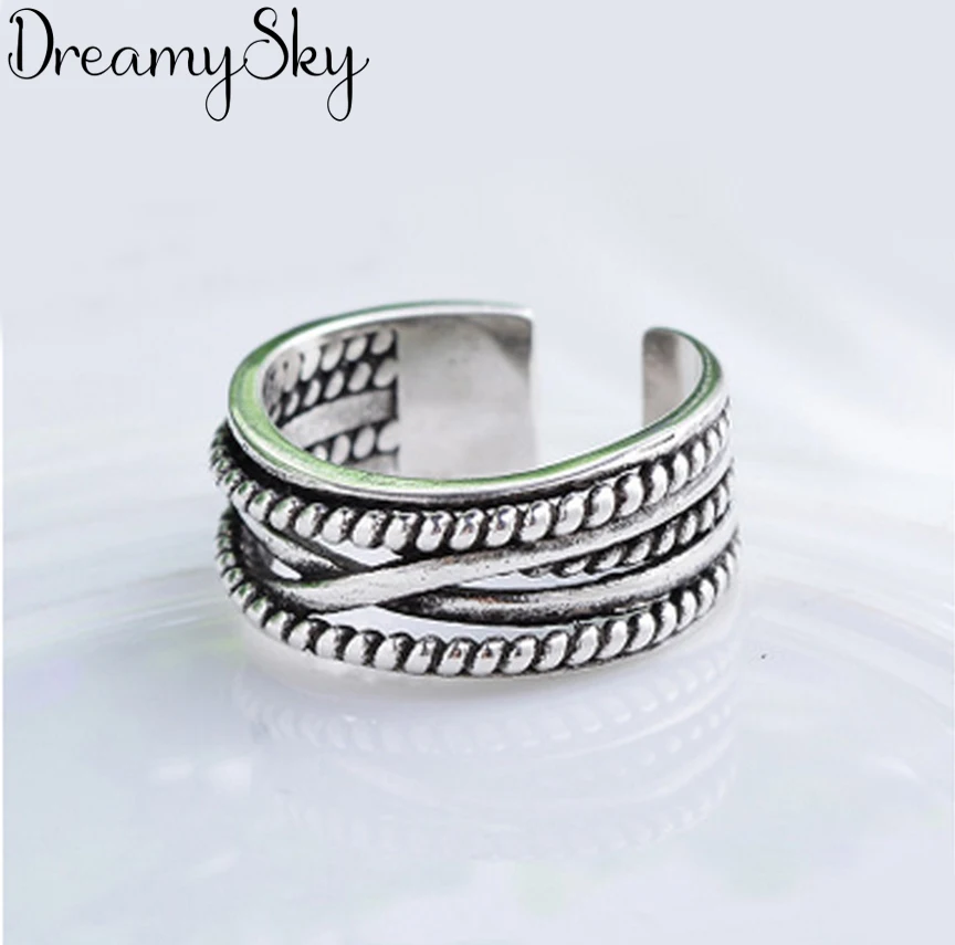 Женские серебряные кольца DreamySky обручальные большого размера винтажная