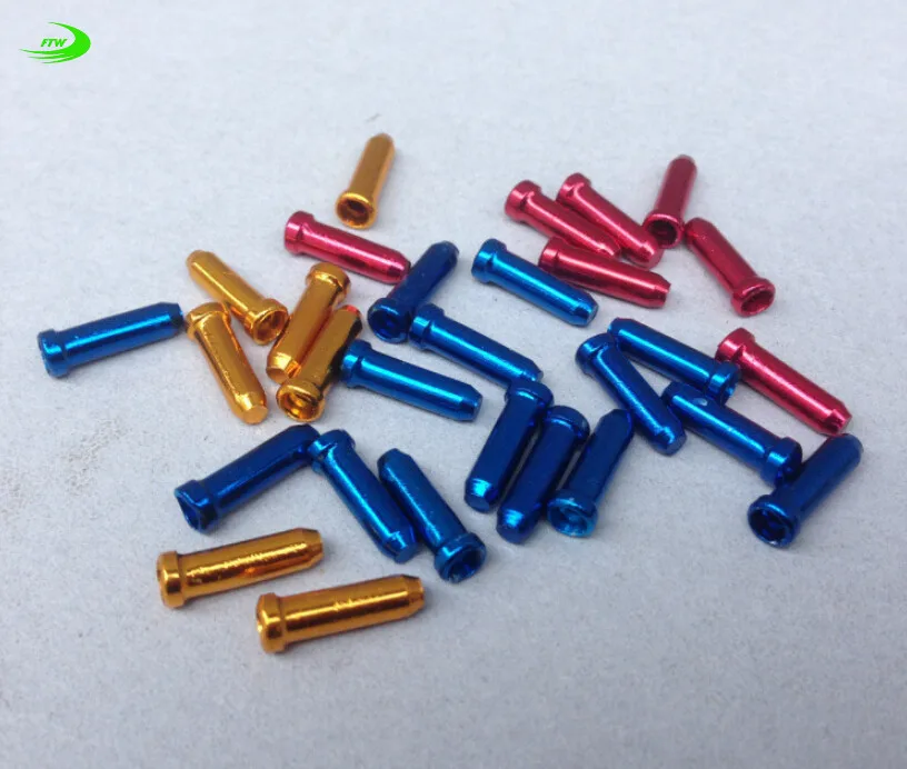 10 шт./лот наконечники тормозных кабелей для велоспорта из алюминиевого сплава