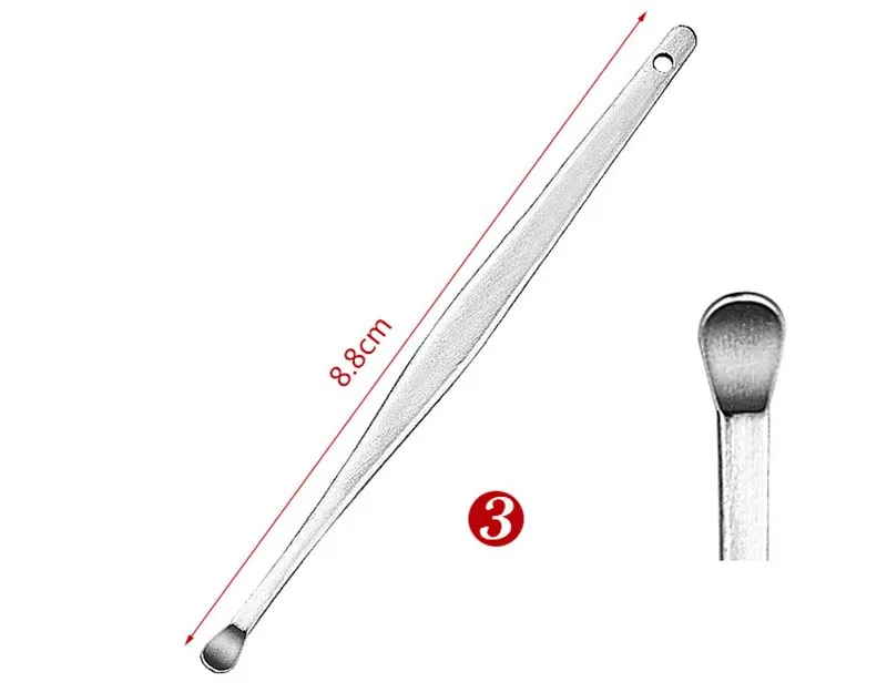 Набор ушных вкладышей из нержавеющей стали комплект 5 предметов двухспиральная