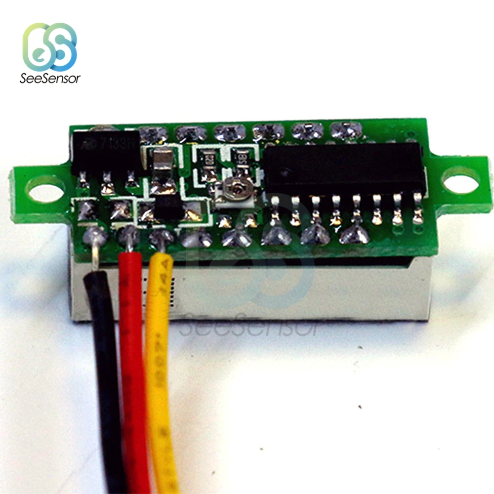DC 0 V-100 V 0.28 дюйма LED светодиодный цифровой вольтметр Авто Автомобиль Мобайл МТестер напряжения питания детектор красный зеленый синий желтый