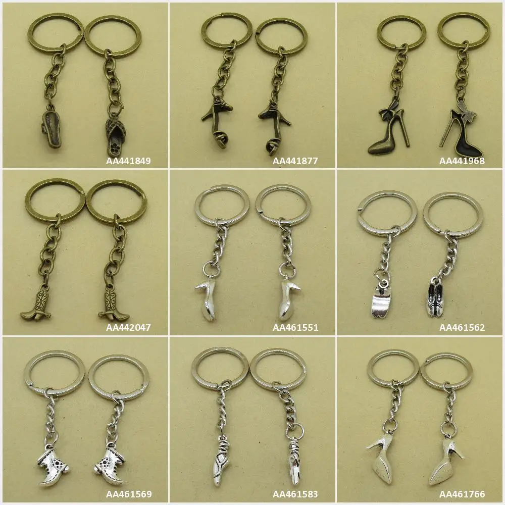 Брелок для ключей в старинном стиле брелок с высоким каблуком обувкой балером