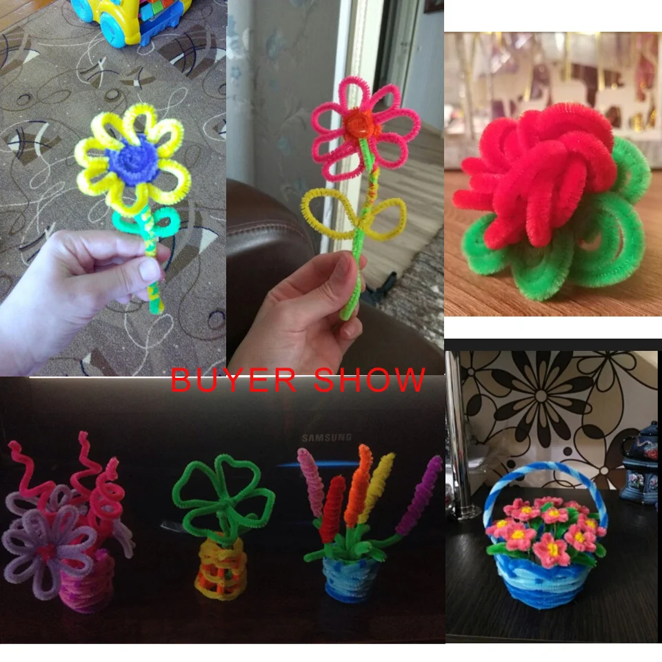 100 шт. Красочные Шерсть Дети DIY Монтессори Craft трубы Математика подсчета Щупы для
