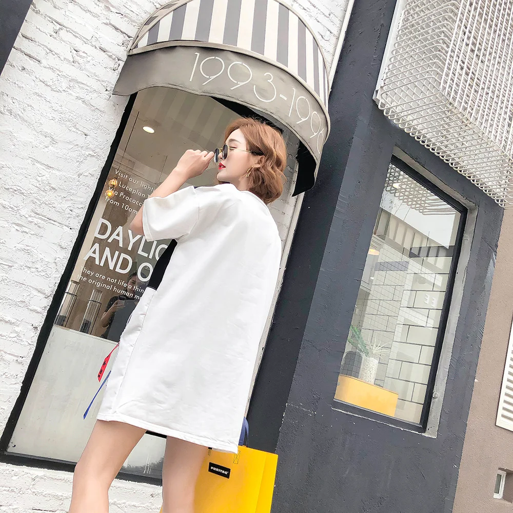 2018 Летняя мода мультфильм лоскутное мини платья женские с блестками|Женские