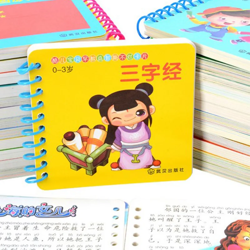 Детская книга pinyin история обучения китайские когнитивные бумажные карты детская