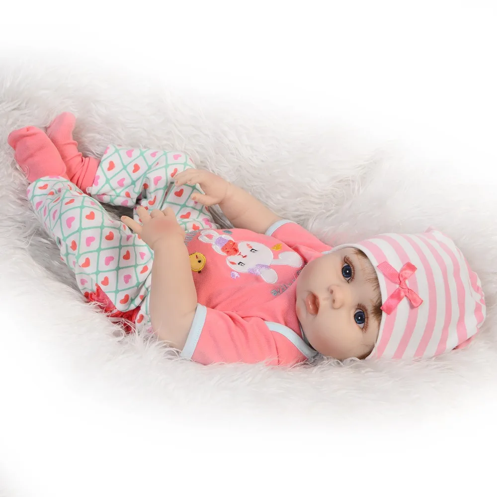 Bebe оригинальные куклы Reborn de Silicone девушка тело 57 см модные куклы игрушки для девочек boneca reborn Детские подарки bb reborn
