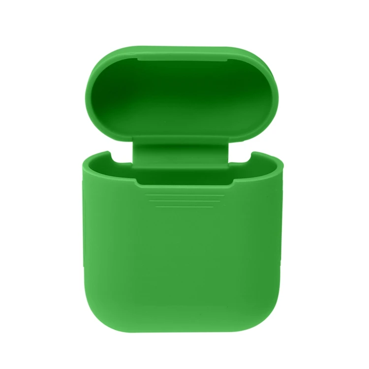 Green Защитный силиконовый чехол-накладка для Apple AirPods, беспроводной чехол для зарядки наушников, защита от ударов - Цвет: Green