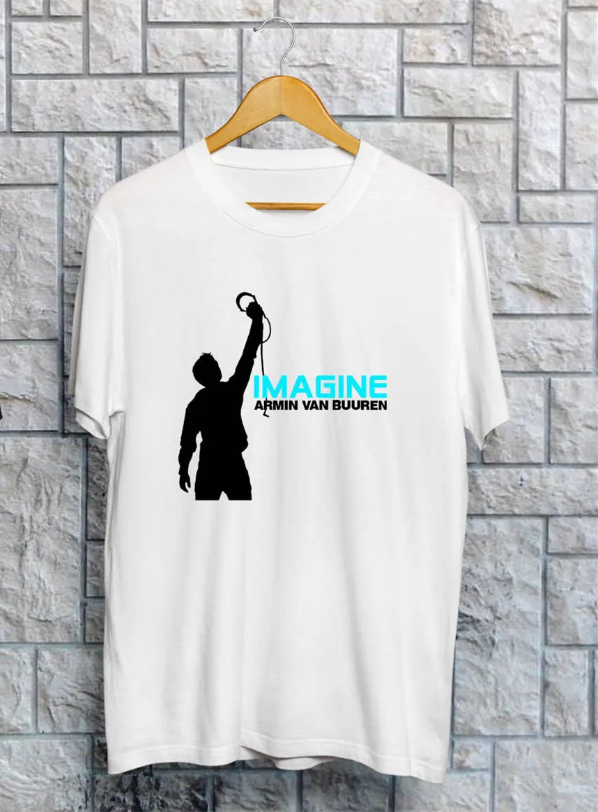 Новая Черно-белая футболка ARMIN VAN BUUREN Imagine размеры S-3XL бесплатная доставка летняя