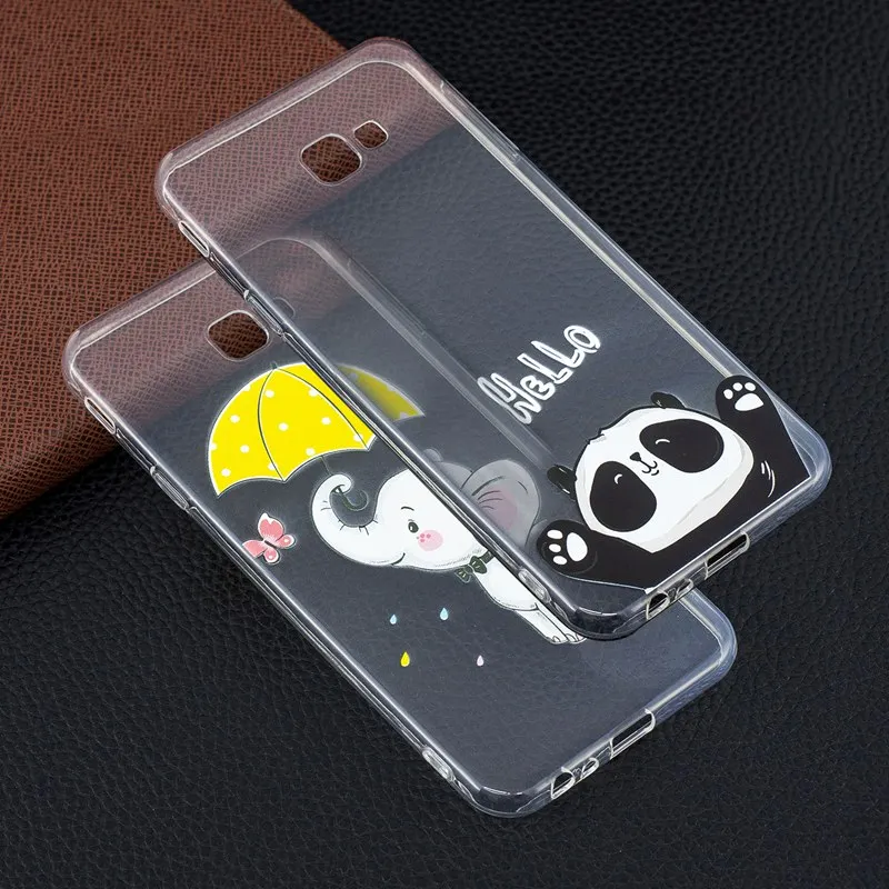 Ctue Прозрачный чехол для Samsung J4 J6 Plus Cartoo мягкий TPU Galaxy 2018 ультратонкий защитный
