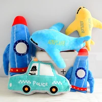simulation plush cat rocket airplane toy stuffed lifelike transportation pillow creative boy home decor toys for children gift