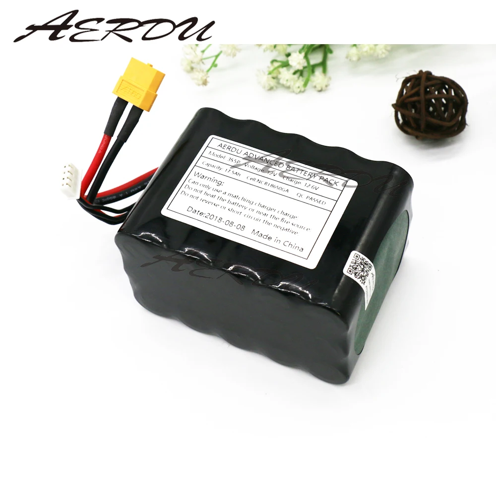 Aerdu 3S5P 17.5Ah 11,1 V 12,6 V Бла(беспилотный летательный аппарат Перезаряжаемые литий-ионная аккумуляторная батарея для зарядки Ноута и сотового телефона NCR18650GA 10,8 V баланс RC игрушки JST-XH XT60 50A