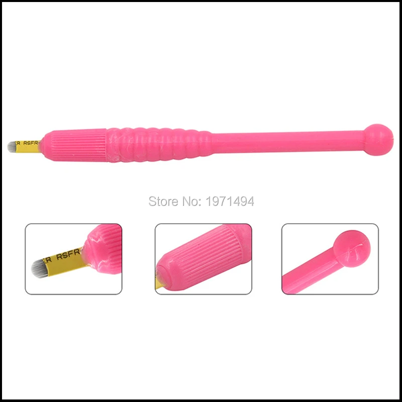50 шт. одноразовые ручки для татуажа бровей с лезвиями 18U|manual pen|permanent makeup tattoo