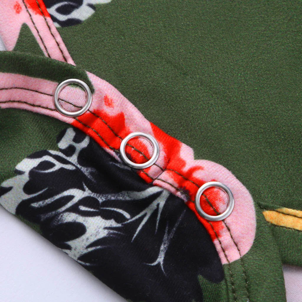 Комплект из 3 предметов Комбинезон + чулки комплект с цветочным принтом для