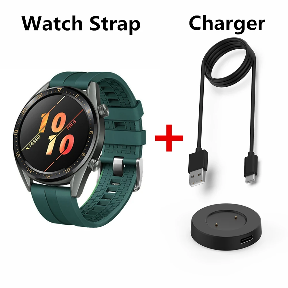 Ремешок для huawei Watch зарядное устройство GT силиконовый ремешок для часов Honor Watch Magic 22 мм кожаный браслет для huawei GT активные ремни
