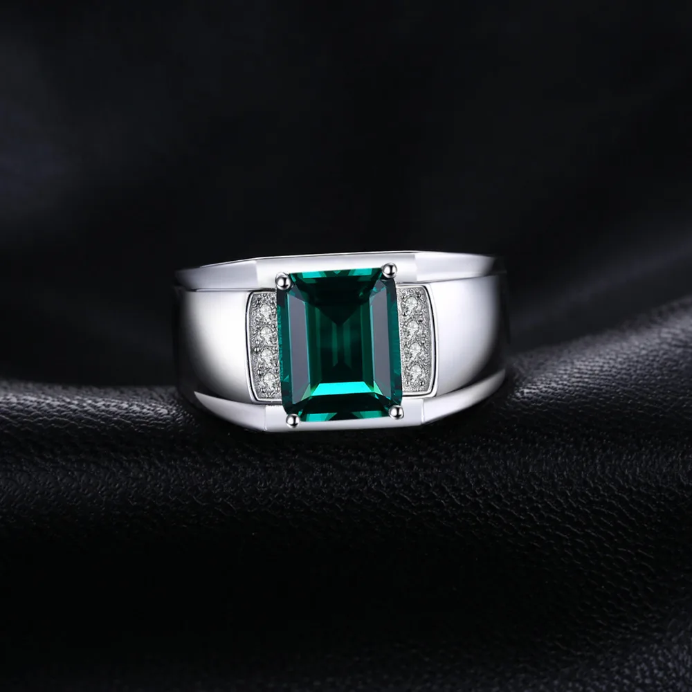 Jewelrypalace Для мужчин Роскошные 2.7ct создания Изумрудный Юбилей обручальное кольцо