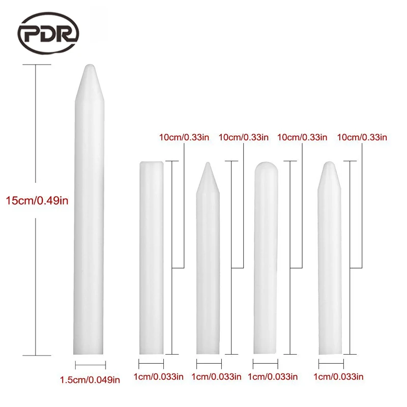 Инструмент для удаления вмятин PDR, инструмент для ремонта автомобилей, набор для ремонта вмятин, Белая нейлоновая ручка, инструменты для удаления вмятин 5 шт./компл.
