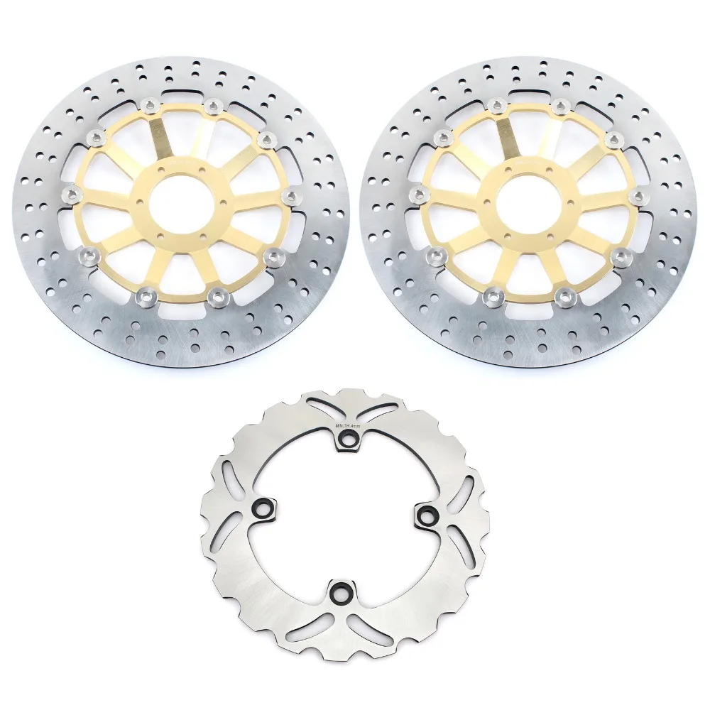 BIKINGBOY круглые волнистые черные золотые Передние Задние тормозные диски Диски
