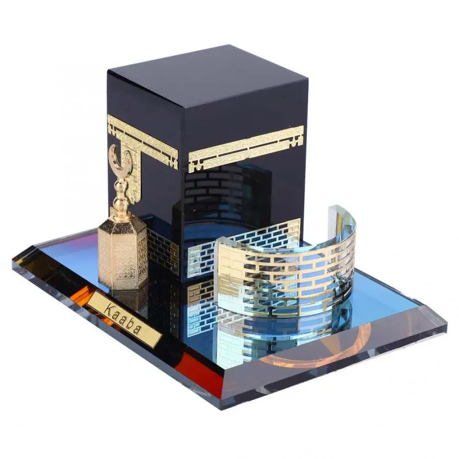 DIY Eid Mubarak мусульманский винтажный кристалл позолоченный Kaaba из трех частей модель