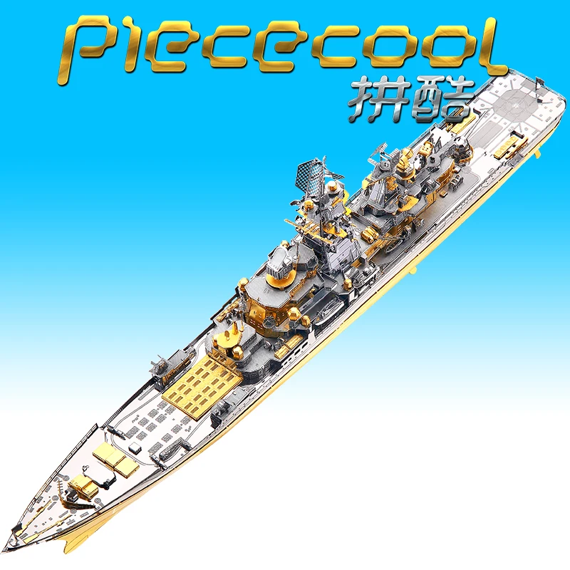 Piececool 3D металлическая головоломка русский Battlecruiser Pyotr великая модель DIY лазерная