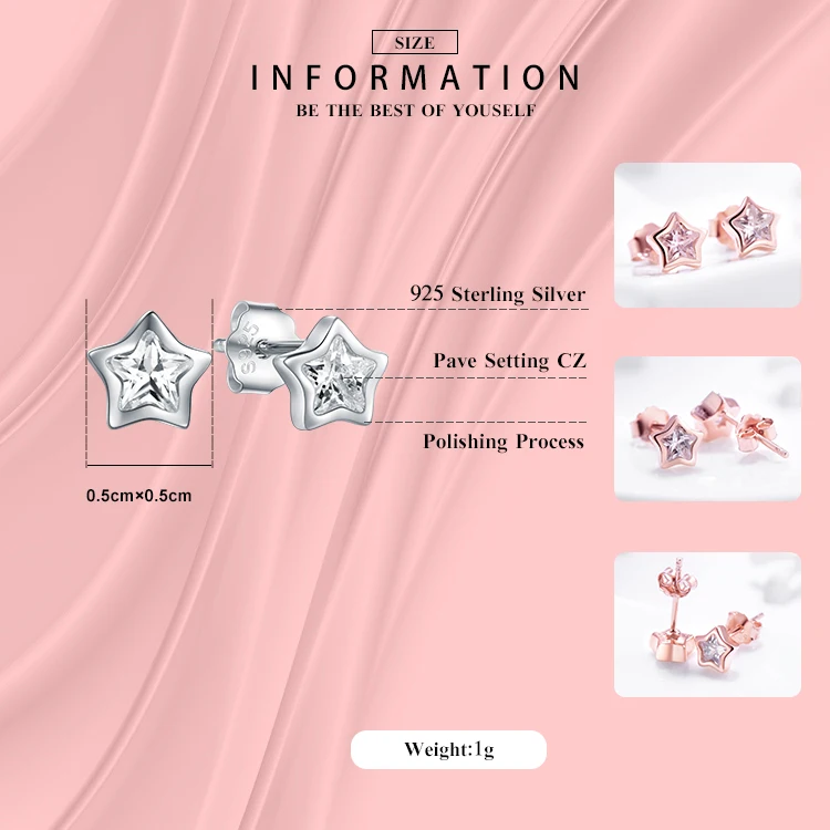 Новый Одежда высшего качества прозрачный сверкающий CZ серьги-гвоздики