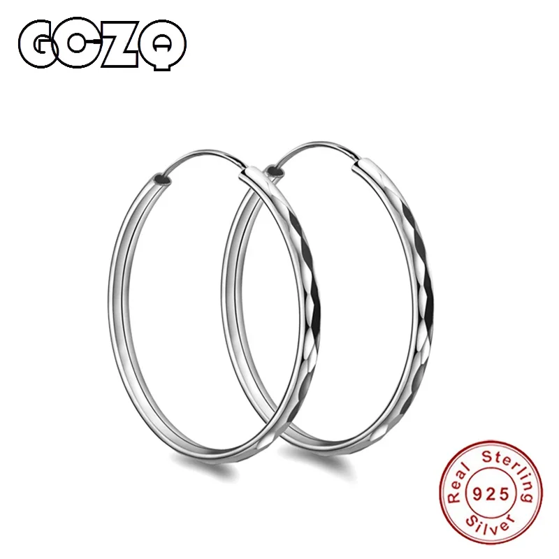 GCZQ 925 серебряная серьга-кольцо для женщин круглая кольцевая петля женские серебряные серьги женские вечерние свадебные серебряные серьги