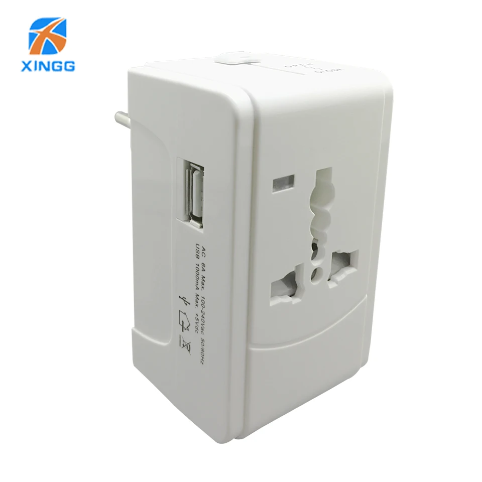 Универсальный адаптер питания розетка для путешествий 1 USB EU US UK AU|outlet socket|us socketpower