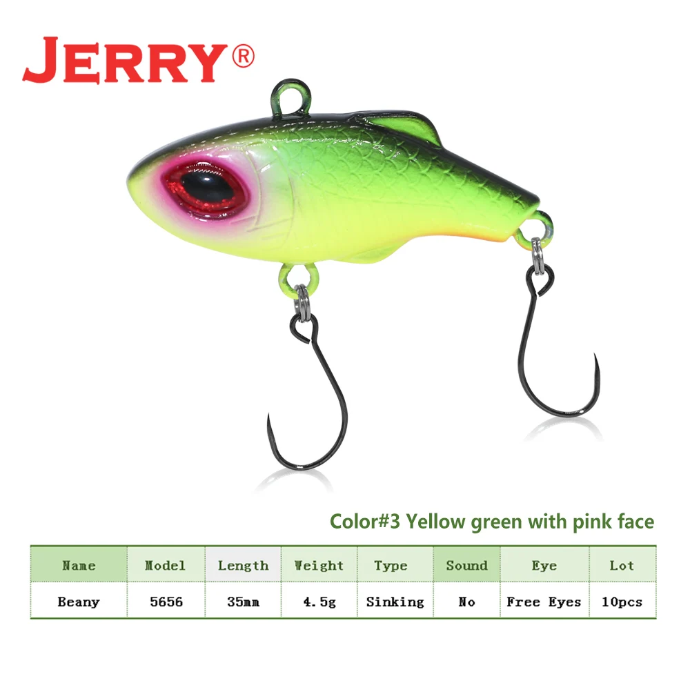 Yellow green Jerry 1 шт. 35 мм 4,5 г микро УФ розовый VIB тонущий бесплодной рукоятки воблеры форель рыболовные приманки жесткая приманка - Цвет: Yellow green