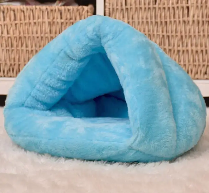 sky blue Тапочки с домашними животными кровать Flusy кошачий дом котенок диван для отдыха кровать утолщение теплая подушка для домашнего животного собаки щенок спальный мешок для животных продукты - Цвет: sky blue