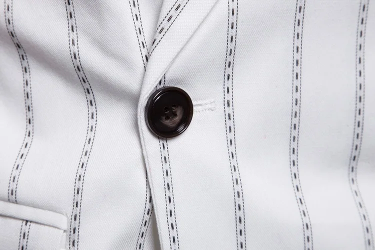 Мужской костюм с принтом в полоску британском стиле новинка 2018 двубортный