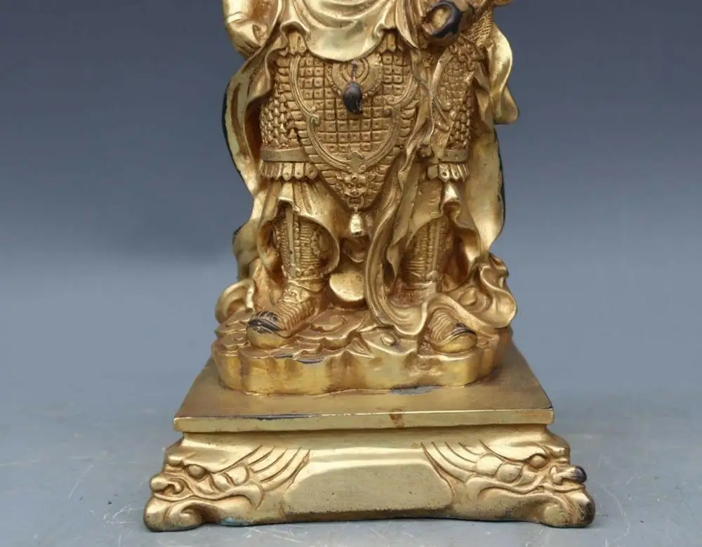 China Bronze Copper Warrior Qin Qiong Door Guardian God Buddha Statue | Дом и сад