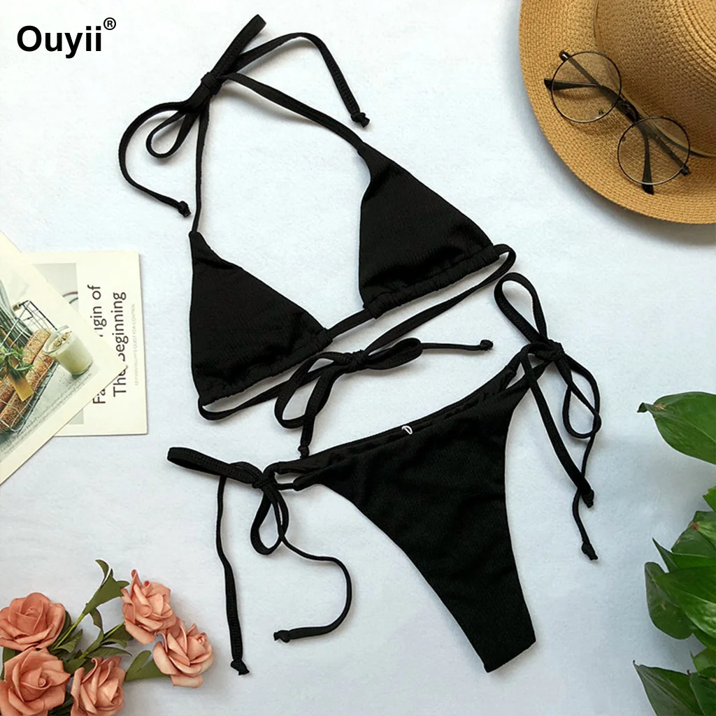 Новинка 2019 бикини сексуальный женский раздельный купальник на бретельках