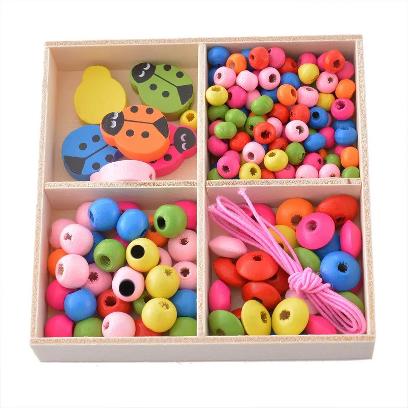 Деревянные бусины LASPERA набор из 1 Разноцветных Деревянных Бусин для детского сада