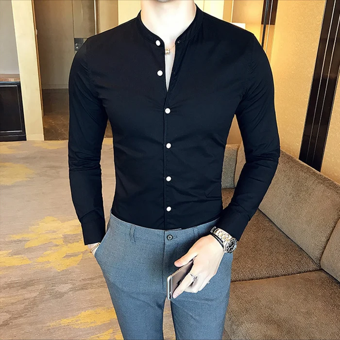 ISurvivor мужские весенние хлопковые рубашки с длинным рукавом Camisa Masculina, мужские повседневные Модные приталенные деловые рубашки, рубашки, верхняя одежда