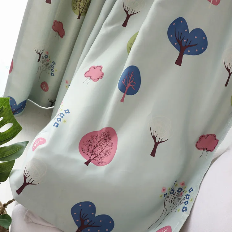 Printed Luxury Living room Curtains Pastoral Flowers Hooks top Drapes Bedroom Window Blackout | Дом и сад