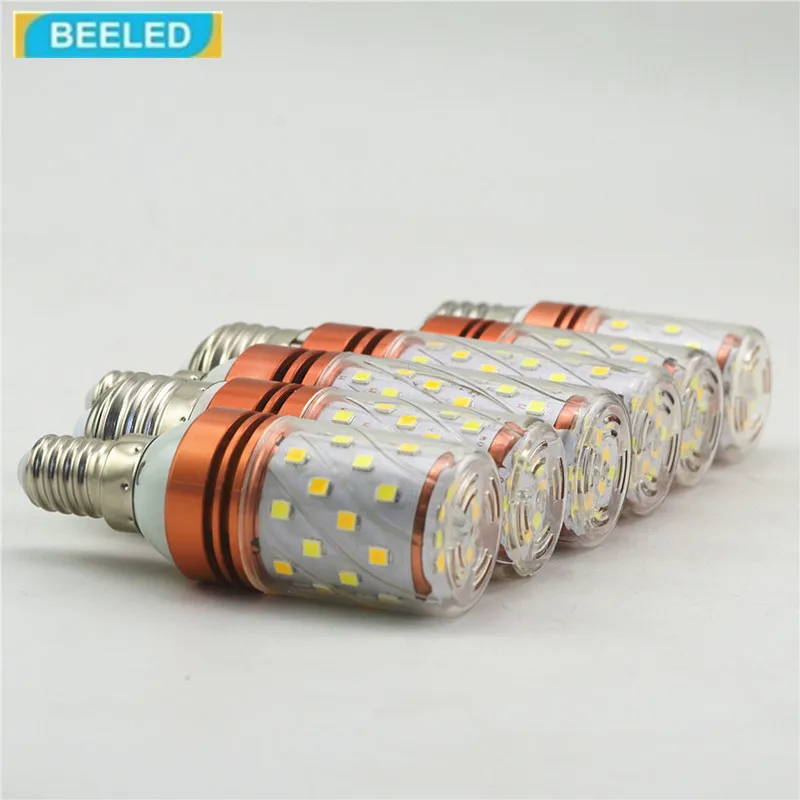 

4pcs/lot LED Piecewise light changing LED corn lamp 220V Warm White Pure White Cool White 3Colors led SMD E27 Chandelier E14