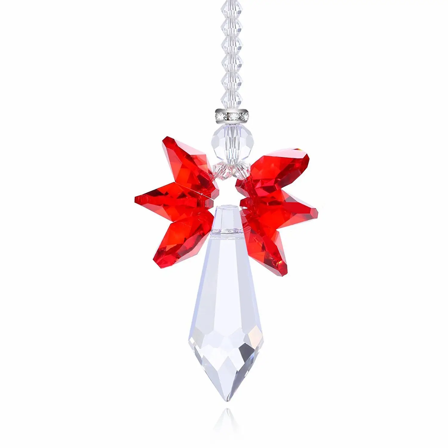 Color 1 H& D Радужный Ангел Suncatcher Кристалл ангел-хранитель чакра Защита от солнца зеркало заднего вида автомобиля Шарм домашний Свадебный декор(фиолетовый - Цвет: Color 1