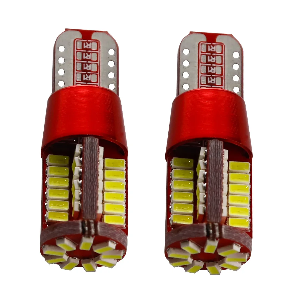 50X Car led light T10 Canbus No error 57 SMD 3014 LED 194 57SMD 57LED Light Bulb Clearance lights Lamp Super White DC 12V | Автомобили и
