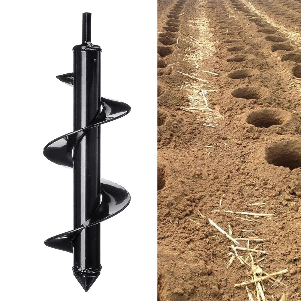 

Garden Auger Spiral Drill Bit Flower Planter Bulb HEX Shaft Drill Auger Yard Gardening Bedding Planting Hole Digger Tool