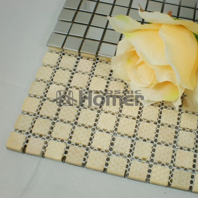 Бесплатная доставка 8 мм металлический стены мозаика серебряный цвет