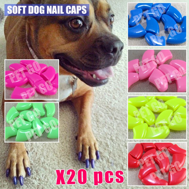 20 шт. мягкие колпачки для ногтей собак животных|nail caps for dog|soft nail capsnail |